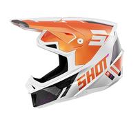 Casque Moto Cross SHOT RACE GEAR Lite Ultra Orange Pearly