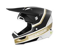 Casque Moto Cross SHOT RACE GEAR Race Mythic Black Gold Matt
