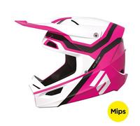 Casque moto cross SHOT RACE GEAR Race Sky Pink Glossy XL