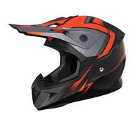 Casque moto cross STORMER Dust Madness Black Orange Metal Matt M