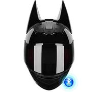 Casque , Moto Électrique pour Hommes Et Femmes, Casque Intégral De Motocross De Course Cool - - Casque De Cyclomoteur Léger pour Scooter D'été Approuvé par Le Dot Casque De Rue ATV A,L