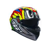 Casque Moto Intégral AGV K3 E2206 Birdy 2.0 Gris/Jaune/Rouge