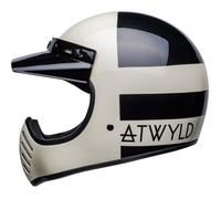 Bell Moto-3 Atwyld Orbit Casque de motocross, noir-blanc-or, taille S pour homme