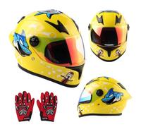 Casque Moto intégral Enfant ECE 22.06 approuvé, 5-12 Ans garçons Filles | Design léger pour ATV, quad 4 roues, mini dirt bike électrique et karting