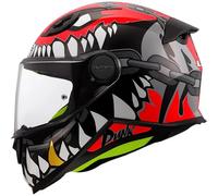 LS2 Helmets Casque intégral FF812 Kid Punk gris-rouge Enfant Taille M