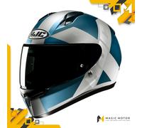 Casque moto Intégral HJC C10 XXL TEZ Bleu clair Opaque