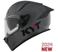 KYT R2R Plain Casque, gris, Taille M (57/58)