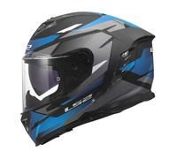 LS2 Helmets – Casque moto intégral FF818 Storm III Komai – Mat Noir/Bleu – XS