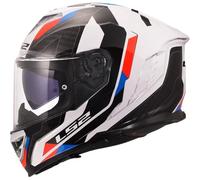 LS2 Helmets Casque intégral FF818 Storm III Sporty Blanc/Bleu/Rouge Taille M