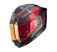 Casque moto intégral Scorpion EXO-1500 Carbon Air Mundi Platted - noir-rouge XXL
