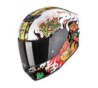 Casque moto intégral Scorpion Exo-JNR Air Yucatan - blanc-orange-noir S