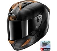 Shark Aeron Carbon Skin Casque, Carbone/Bronze, Taille L