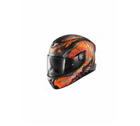 Casque moto intégral Shark skwal 2 iker lecuona - noir/orange/argenté