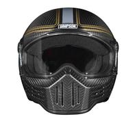 Casque moto intégral Simpson M30 - black-gold-grey XL