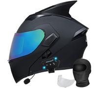 Casque Moto Intégré Modulable, ECE Homologué Homme Casque de Scooter, Coque ABS Combinée à Une Couche Tampon Eps Full Face Casques avec Visière