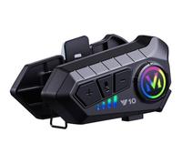 Casque Moto Intercom 32 H Moto Casque Moto Bluetooth Intégré Headset Main Libre Haut-Parleurs Écouteurs sans Fil de Moto, Sou