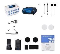 Casque moto Intercom, regroupement de 8 conducteurs, partage de musique, un ensemble