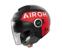 Casque moto jet Airoh Helios UP - black matt - L XS