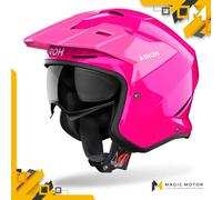 Casque moto Jet Airoh KOMBAKT M SOLIDE Rose