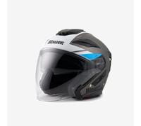 Casque Moto Jet Blauer JJ-01 Titane Mat Gris Double Visière ECE2206