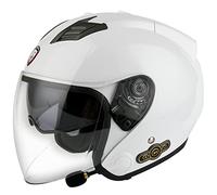 Casque Moto Jet Bluetooth Microphone Intégré, Casque Moto Ouvert avec Certification ECE, Adultes Unisex Motocyclette Électrique 3/4 Demi Casque, pour mobylette Scooter