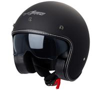 Casque Moto Jet Cafe Racer Homologué ECE 22-06 Scooter Custom Noir Mat