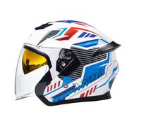 Casque Moto Jet Classique Casque pour Cyclomoteur Casque Résistant Aux Chocs pour Scooter Moped Cruiser Homologué ECE 22.06 Matériau ABS