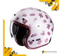 Casque moto Jet HJC V31 M DISNEY MICKEY Rose Opaque