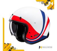 Casque moto Jet HJC V31 XL EMGO Blanc Brillant