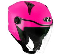 Casque Jet KYT D-CITY Plain Fuxia Fluo