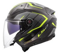 LS2 Helmets Casque jet OF603 INFINITY II CARBON Urus Haute visibilité Jaune Brillant Taille XL S