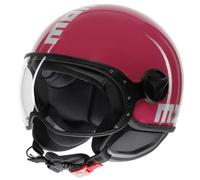 Casque Moto JET Momo Design FGTR Classic Candy E2206 Mono Fuchsia Blanc