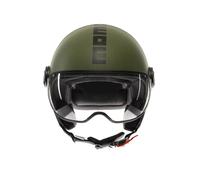 Casque Moto Jet MOMO DESIGN FGTR CLASSIC E2206 Vert Militaire Mat Noir Taille M