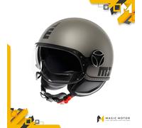 Casque moto Jet MOMO Design FGTR EVO M SOLIDE Argent