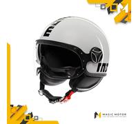 Casque moto Jet MOMO Design FGTR EVO S SOLIDE Blanc