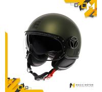 Casque moto Jet MOMO Design FGTR EVO S SOLIDE Vert