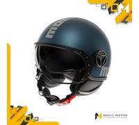 Casque moto Jet MOMO Design FGTR EVO XL SOLIDE Bleu