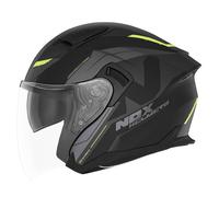 Casque moto jet Nox N130 Klint - noir mat/jaune XS