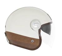 Casque moto jet Nox Premium Heritage Blanc S (55/56 cm)