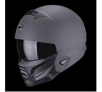 Casque moto jet Scorpion Exo-Combat II Graphite ECE 22-06 - gris foncé - L XS