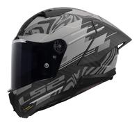 LS2 Casque moto intégral FF805 Thunder GP Aero Polar noir mat, visière foncée et sac à dos