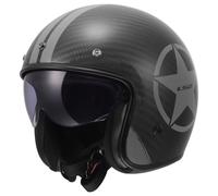 LS2 Helmets Casque à face ouverte OF601 Bob II Carbon Star Gris 2XL Homme