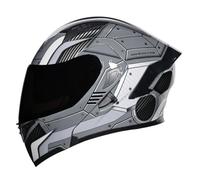 Casque Moto Modulable Adulte Casques Intégraux avec Double Visière Casques Flip-Up Modulables Homme Et Femme DOTECE Homologué Casque Mobylette Casque De Sécurité 3,M:57-58CM