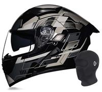 Casque Moto modulable avec Double visière, Pare-Soleil, système de Ventilation, ABS, Homologation ECE 22.06 - Casque intégral modulable pour Motos et cyclomoteurs 2,2XL61-62CM