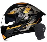 Casque Moto modulable avec Double visière, Pare-Soleil, système de Ventilation, ABS, Homologation ECE 22.06 - Casque intégral modulable pour Motos et cyclomoteurs 3,2XL61-62CM