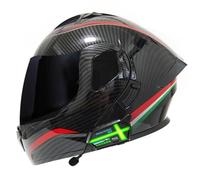 Casque Moto Modulable Bluetooth Casques Intégraux Flip-Up Microphone Double Haut-Parleur Intégré avec Double Visière Casque Integral Modulables Adultes Homologué ECEDOT 3,M:57-58CM