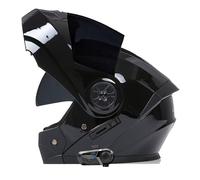 Casque Moto Modulable Bluetooth ECEDOT Homologué Casques Intégraux Scooter Flip-Up avec Double Visière Casque Integral Modulables Les Haut-Parleurs Intégrés sont Réactifs R,S:55-56CM