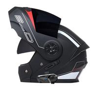 Casque Moto Modulable Bluetooth ECEDOT Homologué Casques Intégraux Scooter Flip-Up avec Double Visière Casque Integral Modulables Les Haut-Parleurs Intégrés sont Réactifs Z-1,XL:61-62CM