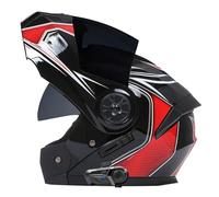 Casque Moto Modulable Bluetooth ECEDOT Homologué Casques Intégraux Scooter Flip-Up avec Double Visière Casque Integral Modulables Les Haut-Parleurs Intégrés sont Réactifs I,XL:61-62CM