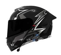 Casque Moto Modulable Bluetooth Homologué ECEDOT Casques Integral Flip-Up avec Haut-Parleur Et Microphone Casque Intégraux Modulables avec Double Visière pour Hommes Femmes L,M:57-58CM